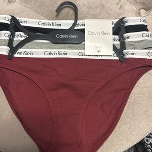 Calvin Klein three pack bikini panties, new